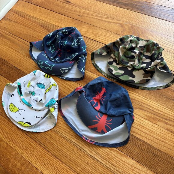 Bundle of 4 Swimlids Sun Hats with Neck Protection- Infant Size OSFM - Picture 3 of 10